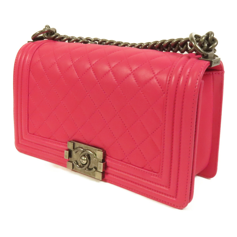 CHANEL 羊皮皮革Boy 25鏈帶肩背袋-2