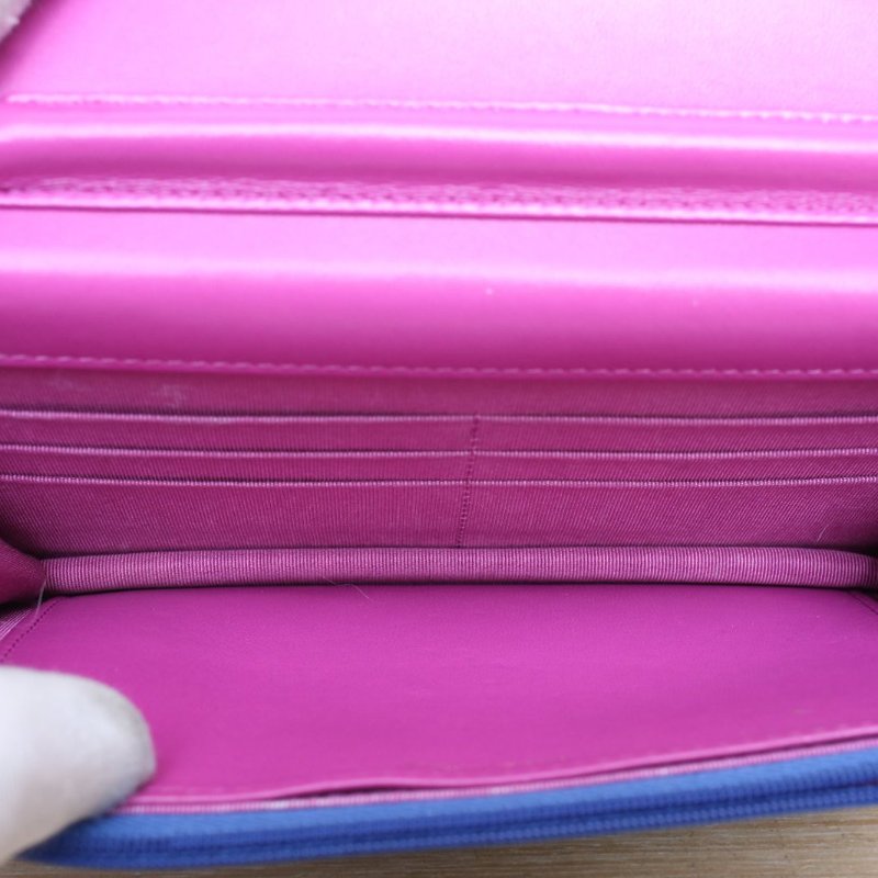 CHANEL CFWOC19藍色羊皮30開幻彩扣肩背包-3