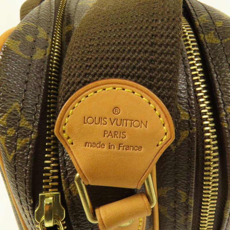 LOUIS VUITTON Monogram Reporter PM金扣肩背袋棕色-5