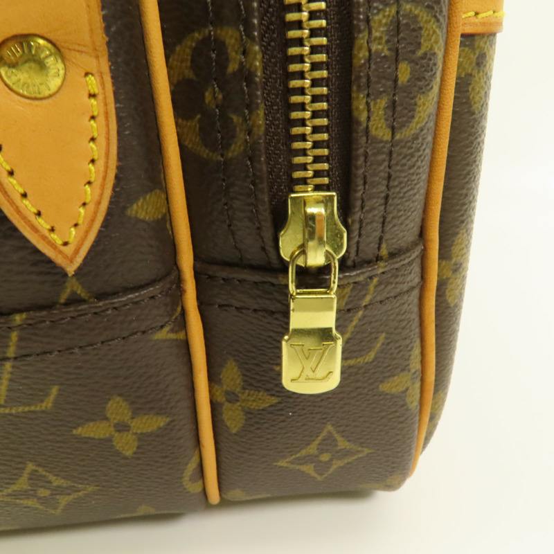 LOUIS VUITTON Monogram Reporter PM金扣肩背袋棕色-6