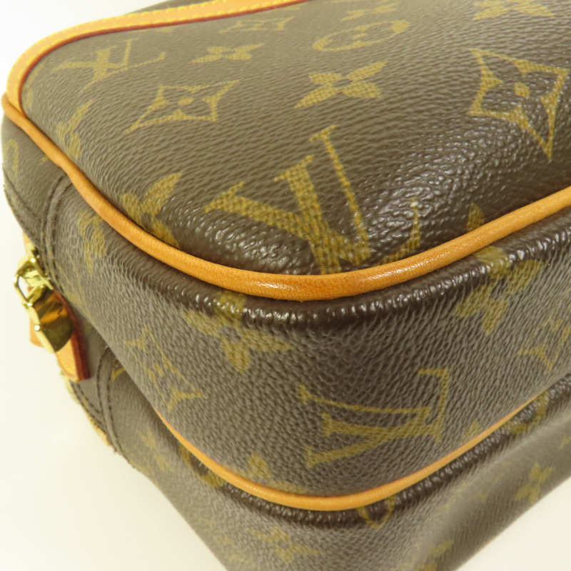LOUIS VUITTON Monogram Reporter PM金扣肩背袋棕色-12