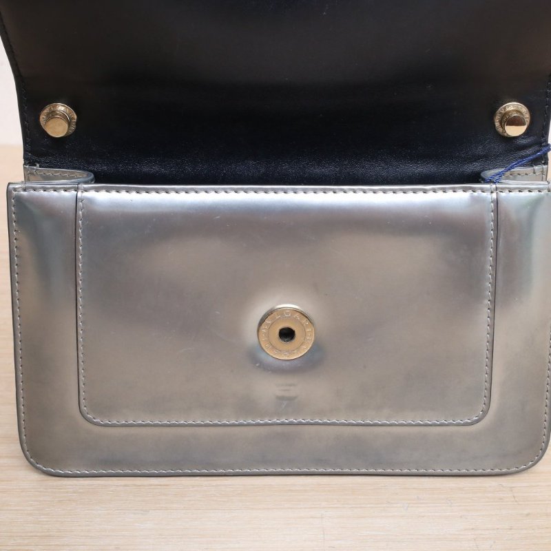 BVLGARI SerpentiForever蛇頭包woc22銀色牛皮肩背包-2