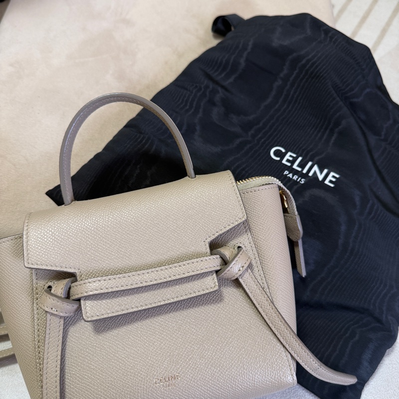 celine pico belt奶茶色鯰魚包-0
