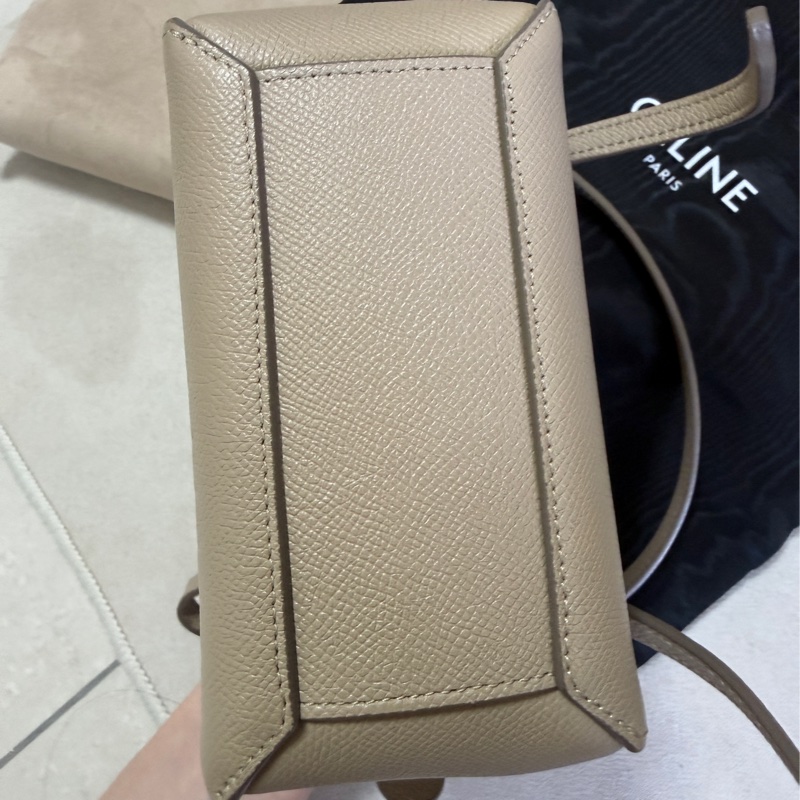 celine pico belt奶茶色鯰魚包-7