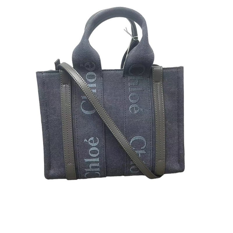 Chloe Small Woody Tote Bag for Women in Dusky Blue (CHC24AS397N93-40X)-1