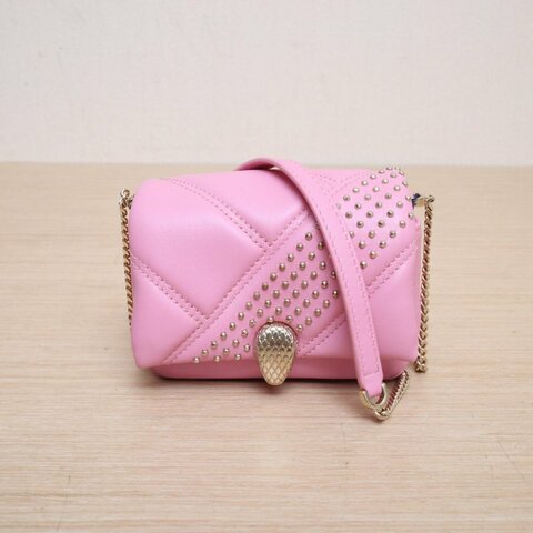 BVLGARI SerpentiCabochon蛇頭包超Mini玫粉色牛皮玫瑰粉牛皮肩背包