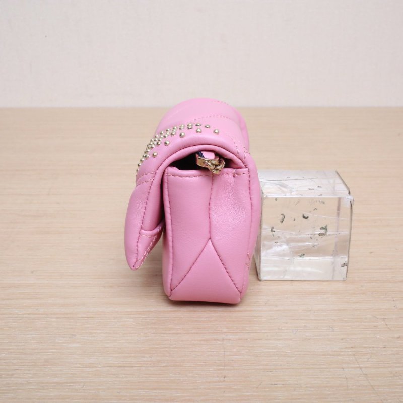 BVLGARI SerpentiCabochon蛇頭包超Mini玫粉色牛皮玫瑰粉牛皮肩背包-4