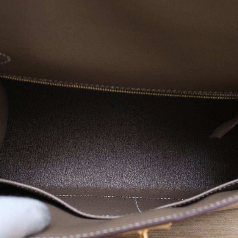 HERMES Kelly2818大象灰Epsom皮Y刻金扣肩背包-4