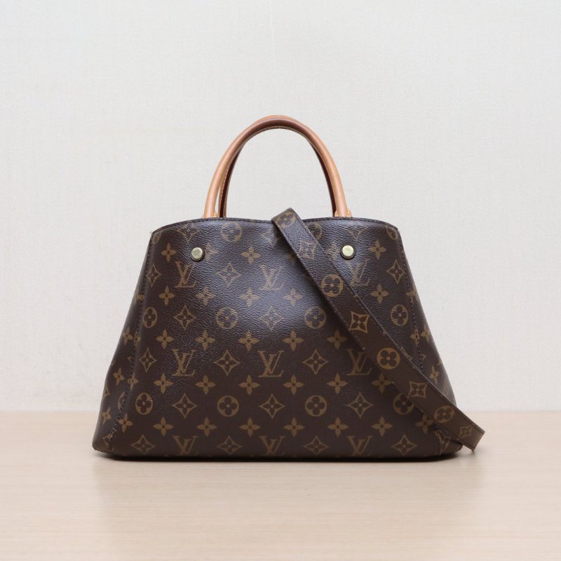 LOUIS VUITTON Montaigne蒙田中號33PVC金扣2018老花肩背包-1