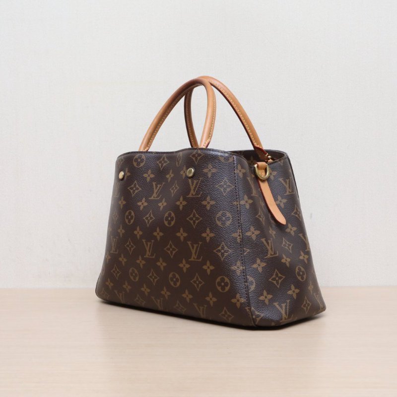 LOUIS VUITTON Montaigne蒙田中號33PVC金扣2018老花肩背包-4