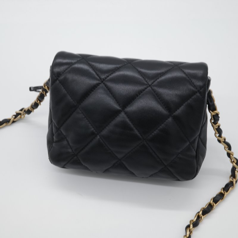 【極度貌美🌟 🈶️購證】Chanel 香奈兒 Flap Bag 方胖子 限量愛心鎖扣 黑色 小羊皮 鏈條包 斜背包 肩背包-2