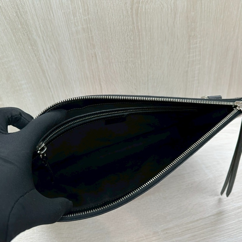 GUCCI蜜蜂紅綠條紋手拿斜背包-6