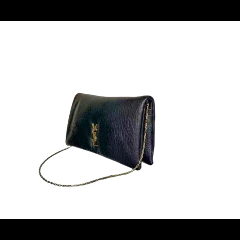 Saint Laurent Calypso 小羊皮粒紋迷你單肩包 WOC-3