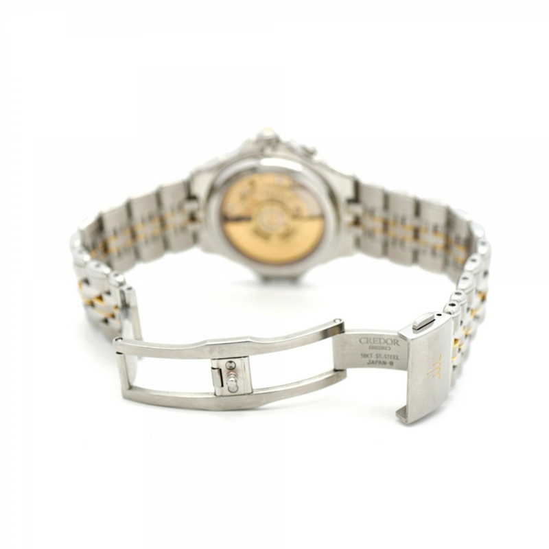 精工 Credor 4S77-0A30 銀色錶盤男士腕錶-3