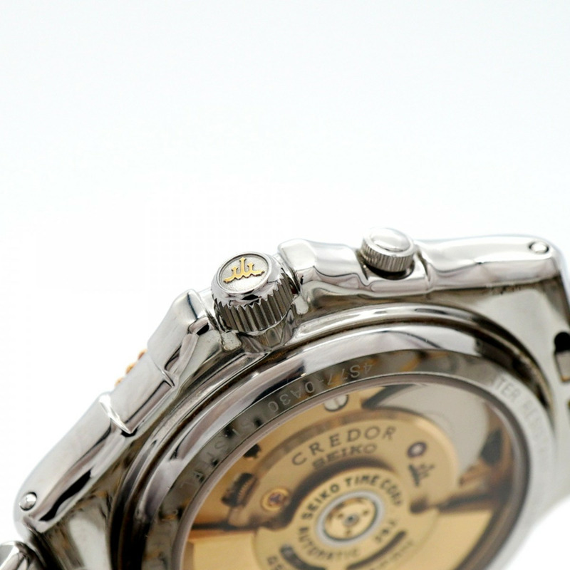 精工 Credor 4S77-0A30 銀色錶盤男士腕錶-9