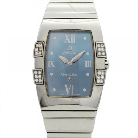 歐米茄星座系列 Quadrella 1586.72 藍色錶盤女錶