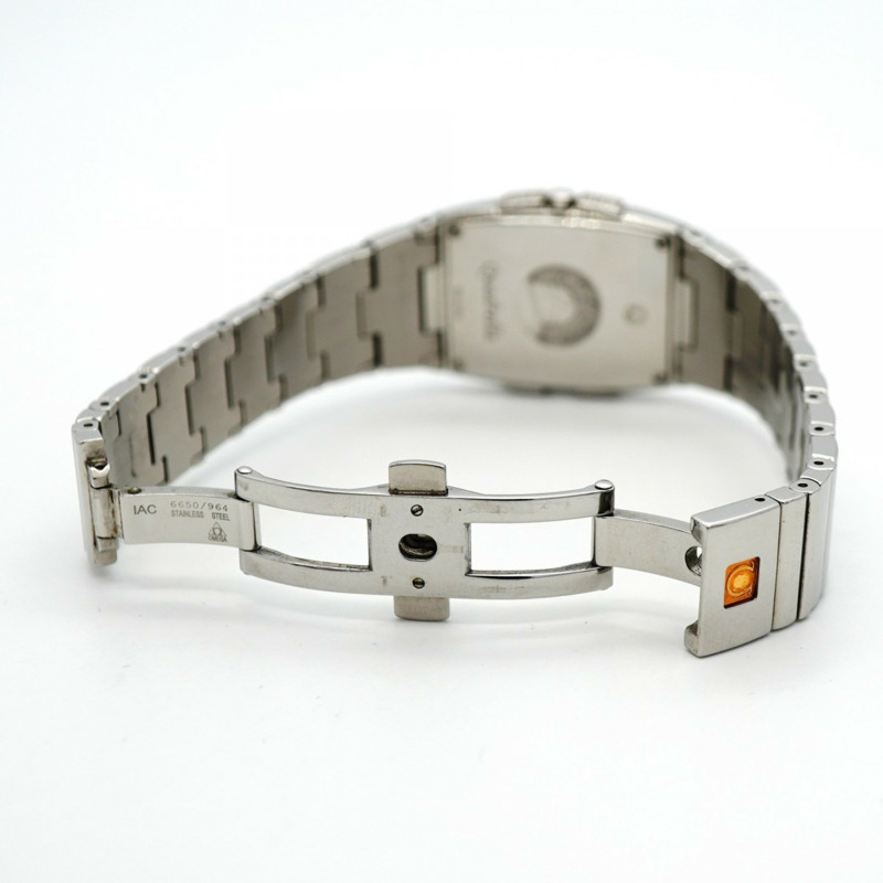 歐米茄星座系列 Quadrella 1586.72 藍色錶盤女錶-3