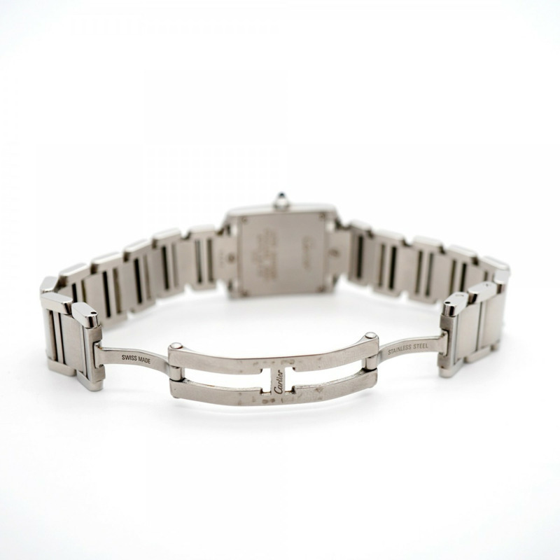 卡地亞 Tank Française SM W51008Q3 白色錶盤女錶-4