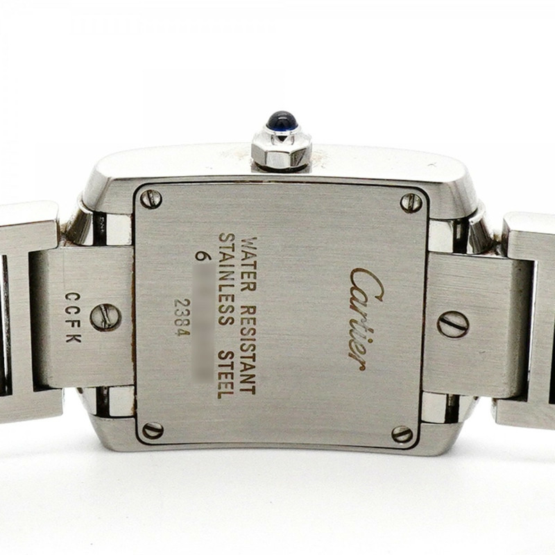 卡地亞 Tank Française SM W51008Q3 白色錶盤女錶-5