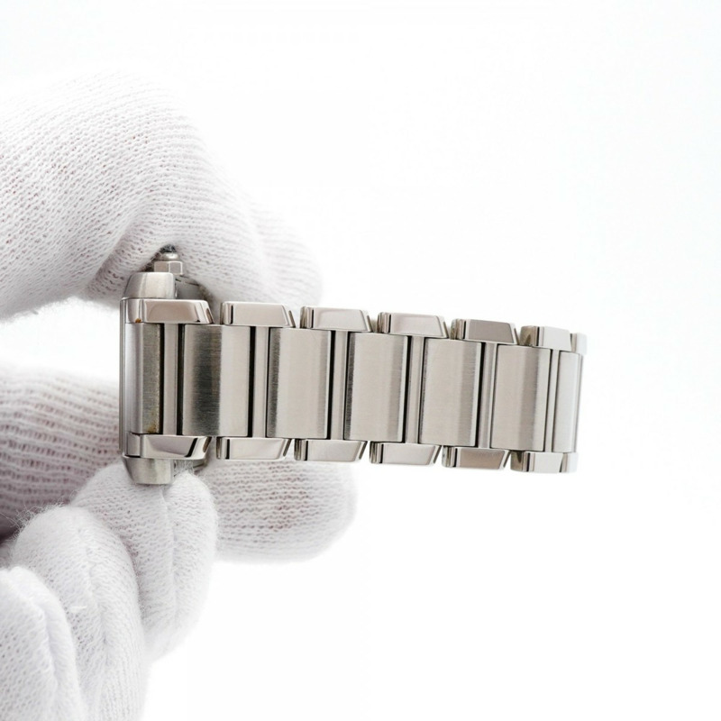 卡地亞 Tank Française SM W51008Q3 白色錶盤女錶-6