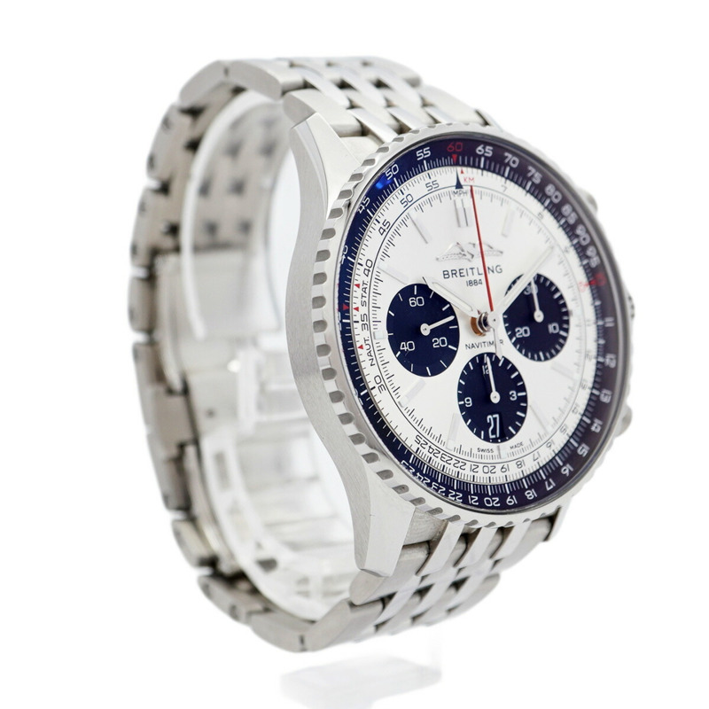 百年靈 Navitimer AB0138 銀色錶盤男士腕錶-3