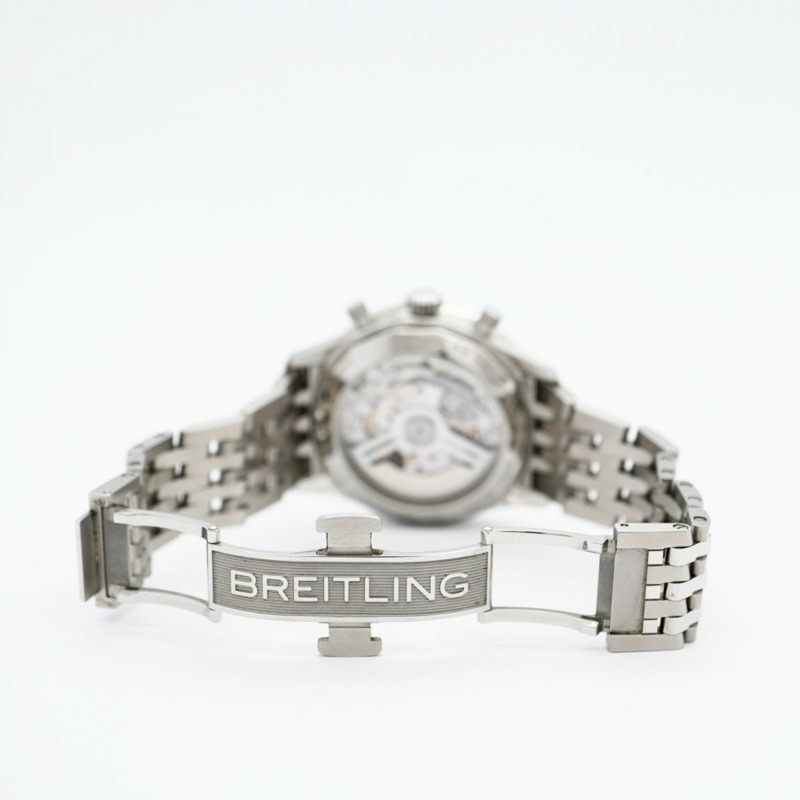 百年靈 Navitimer AB0138 銀色錶盤男士腕錶-4