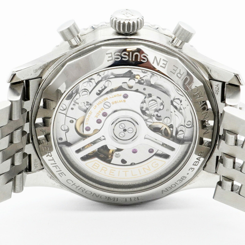 百年靈 Navitimer AB0138 銀色錶盤男士腕錶-5