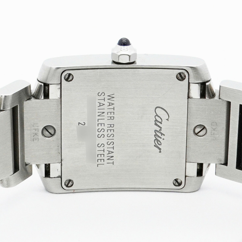 卡地亞 Tank Française SM W51008Q3 象牙色錶盤女士腕錶-4