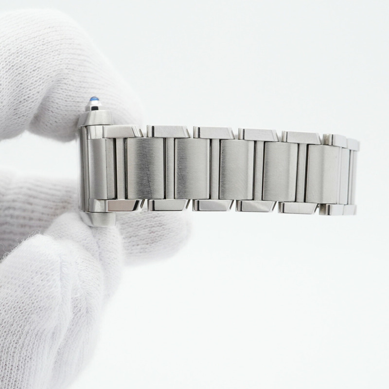 卡地亞 Tank Française SM W51008Q3 象牙色錶盤女士腕錶-5