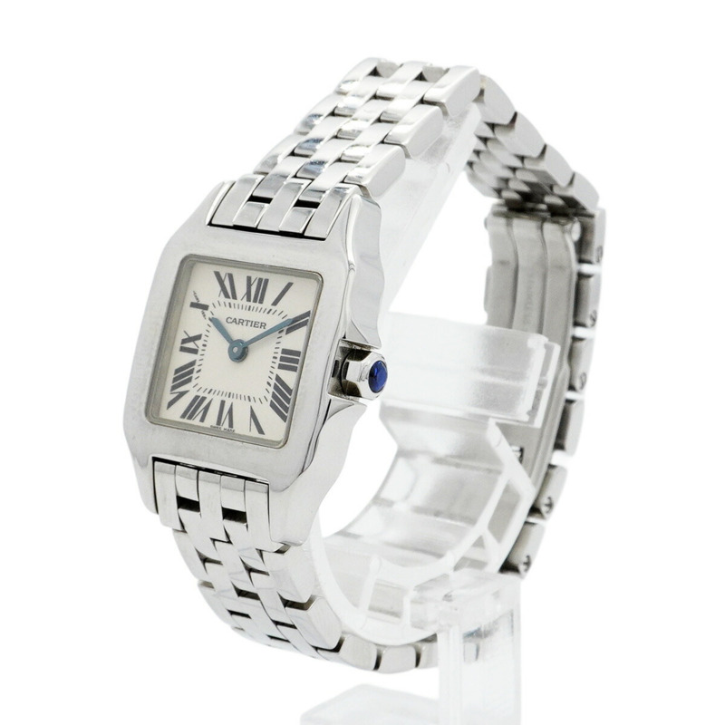 卡地亞 Santos de SM W25064Z5 象牙色錶盤女士腕錶-1