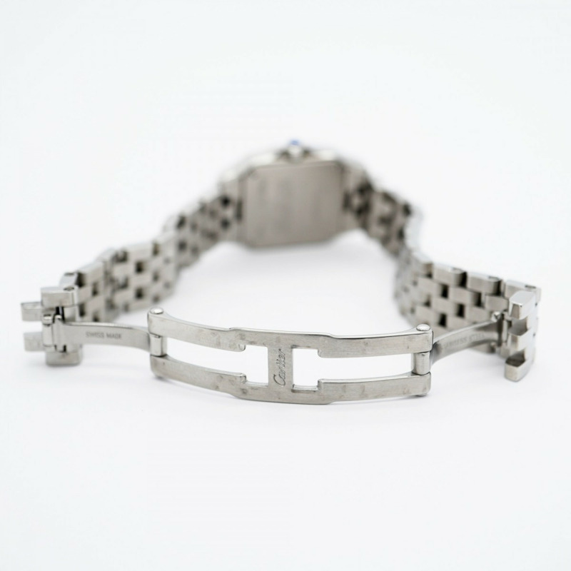 卡地亞 Santos de SM W25064Z5 象牙色錶盤女士腕錶-3