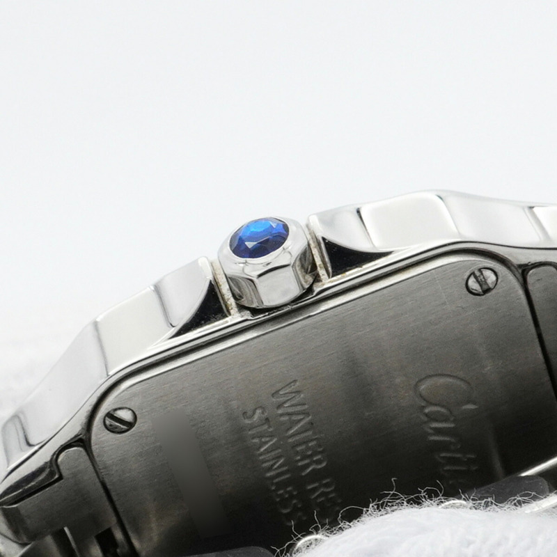 卡地亞 Santos de SM W25064Z5 象牙色錶盤女士腕錶-9