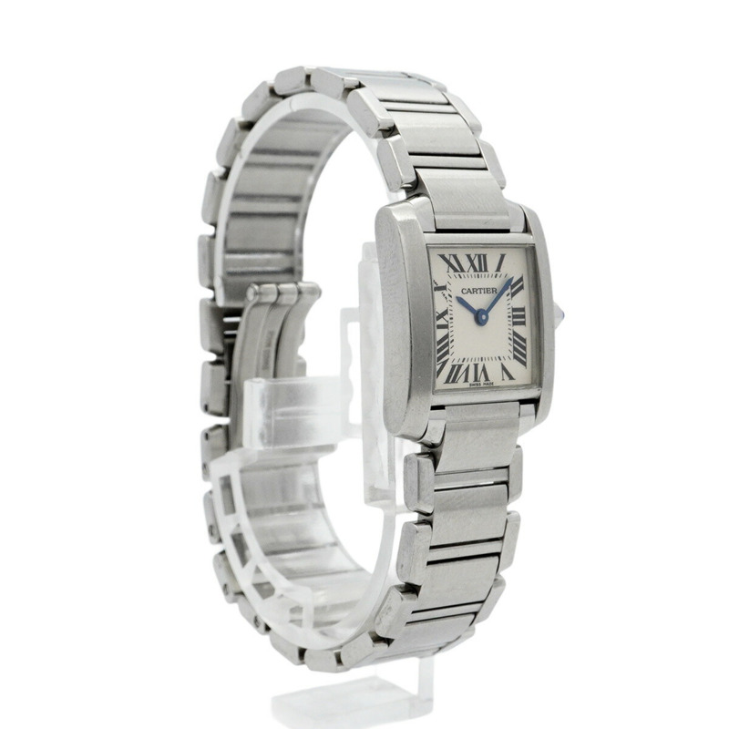 卡地亞 Tank Française SM W51008Q3 象牙色錶盤女士腕錶-2