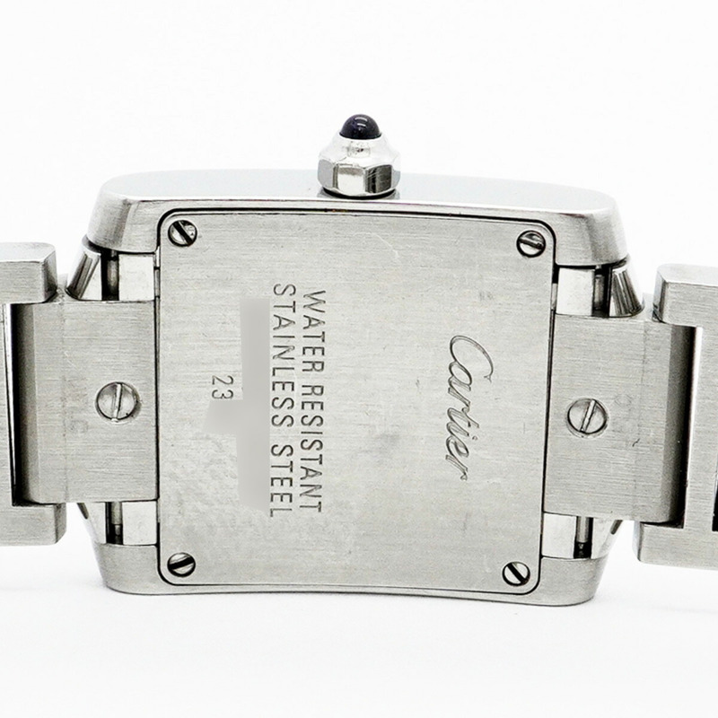 卡地亞 Tank Française SM W51008Q3 象牙色錶盤女士腕錶-4