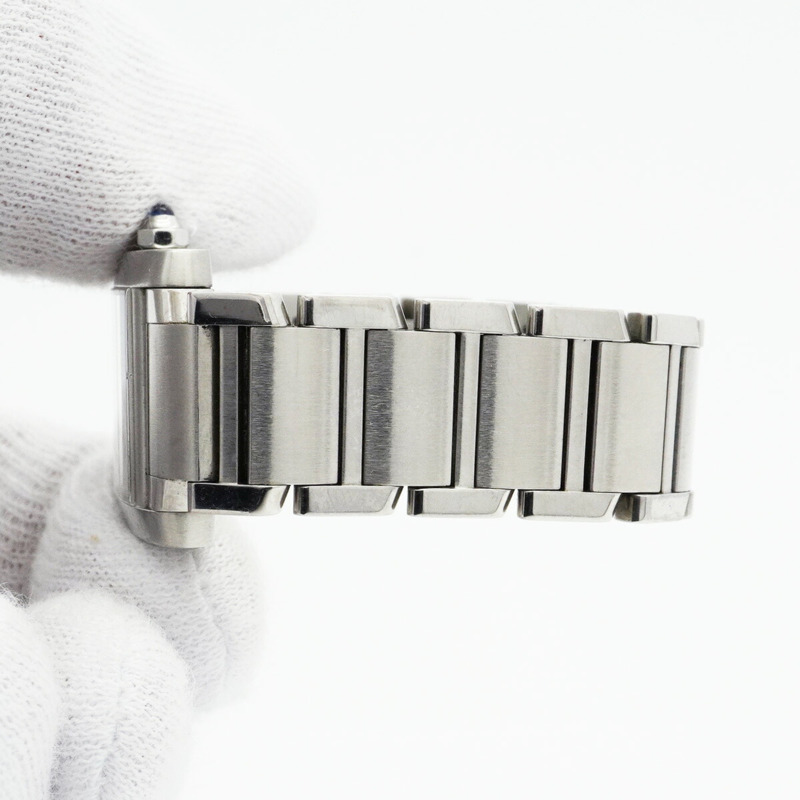 卡地亞 Tank Française SM W51008Q3 象牙色錶盤女士腕錶-5