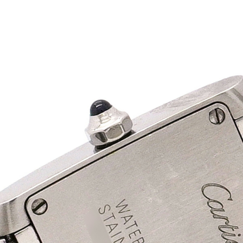 卡地亞 Tank Française SM W51008Q3 象牙色錶盤女士腕錶-9