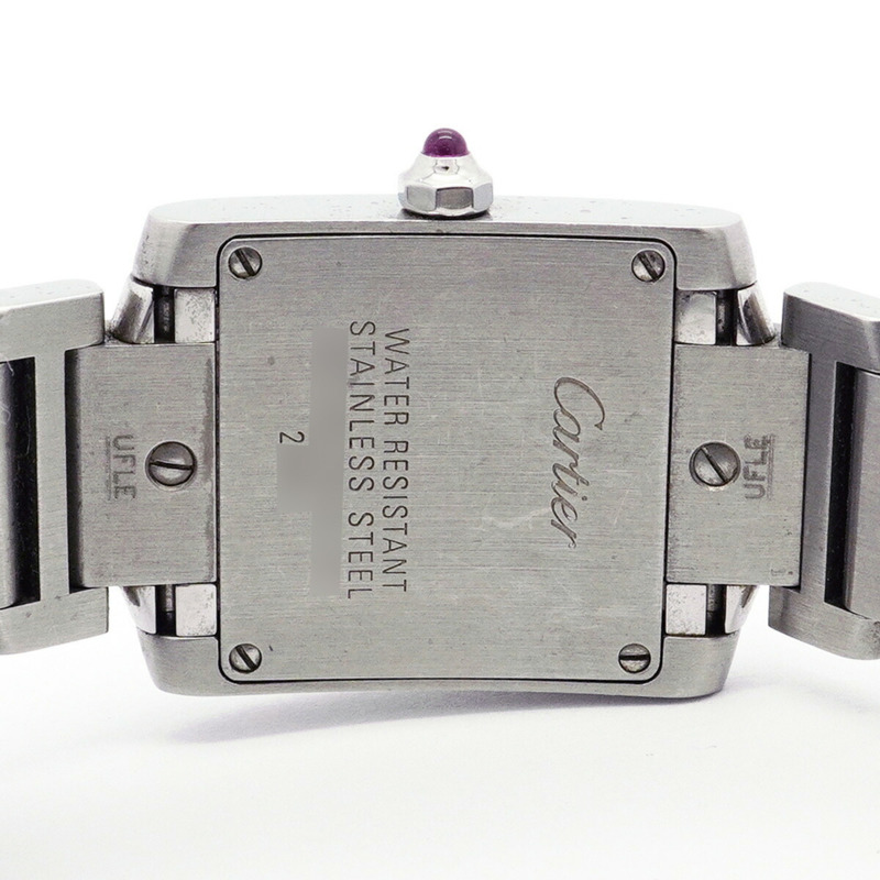 卡地亞 Tank Française SM W51028Q3 粉紅錶盤女錶-4