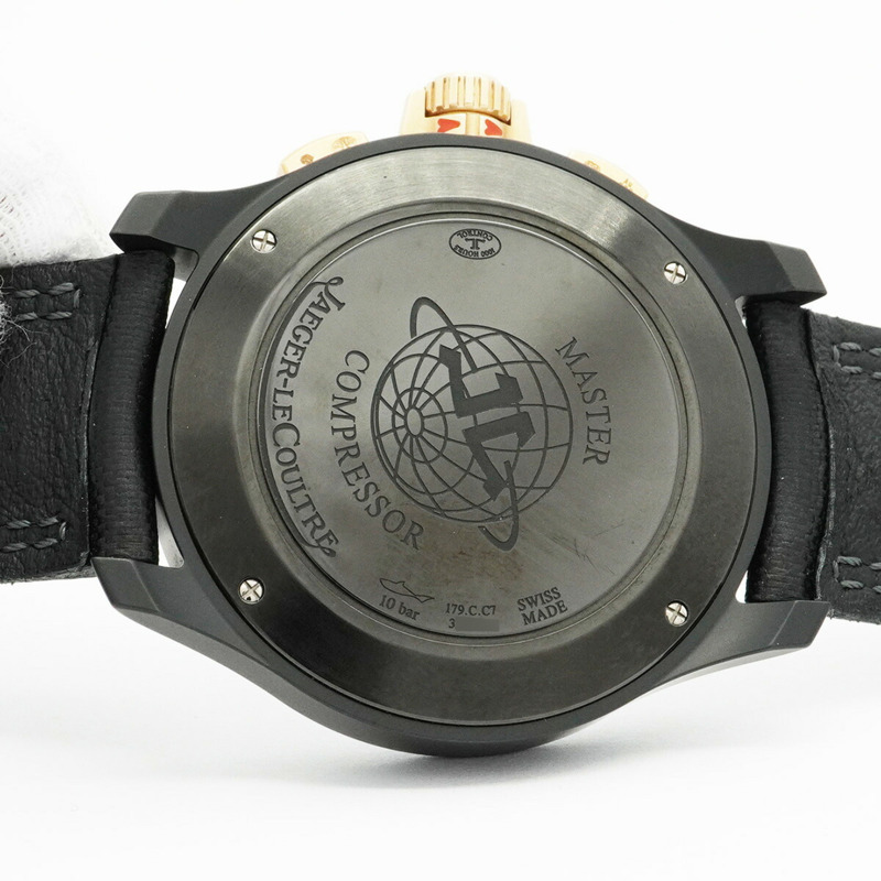 積家 Master Compressor 179.C.C7 黑色錶盤男士腕錶-4