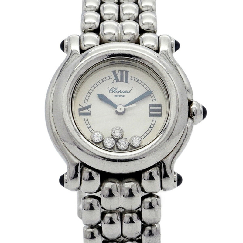 蕭邦 Happy Sport 27 8250-23 白色錶盤女士腕錶-0