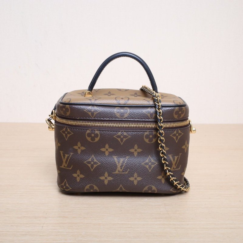 LOUIS VUITTON Vanity化妝包小號19老花PVC金扣2020肩背包-1
