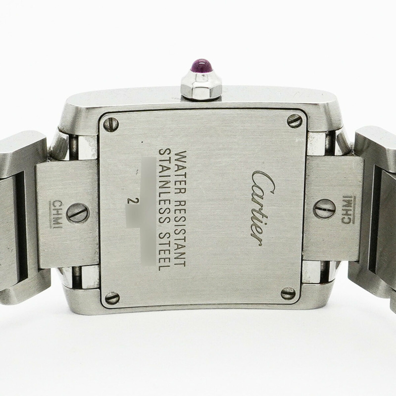 卡地亞 Tank Française SM W51028Q3 粉紅錶盤女錶-4