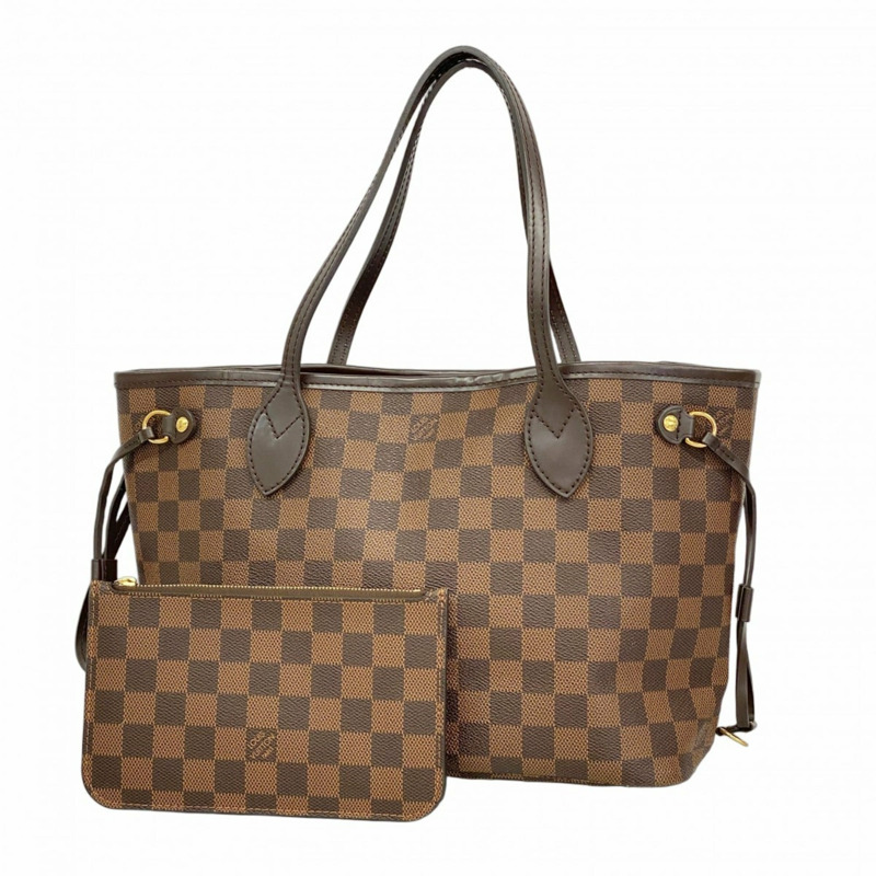 Louis Vuitton Damier Neverfull 小號手提包 N41359 Ebene 女款 P1850940-0