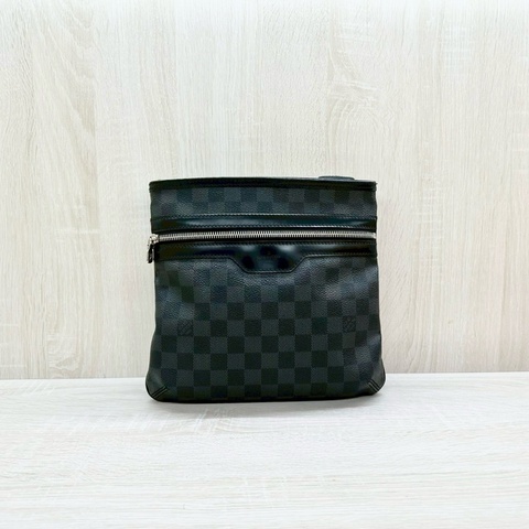 LV黑灰棋盤格日字側背包N58028