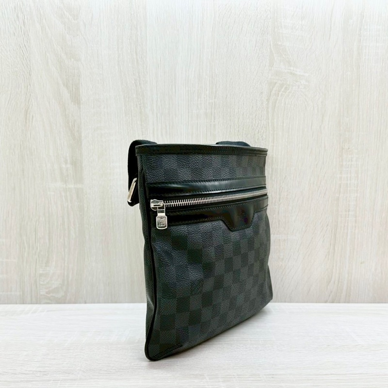 LV黑灰棋盤格日字側背包N58028-2