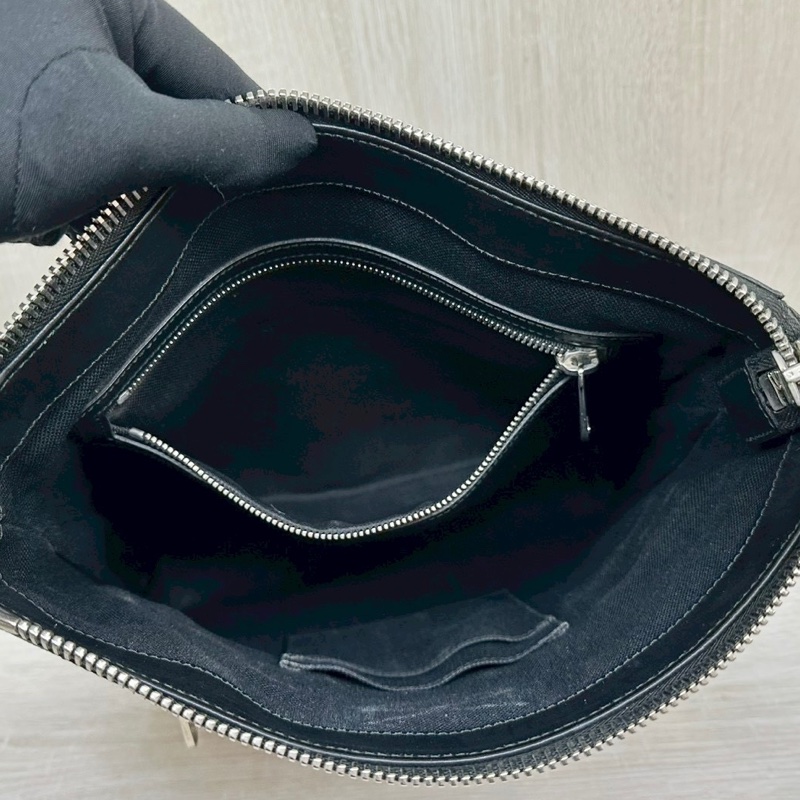 GUCCI黑灰色老花拚藍紅藍背帶側背包474137-13