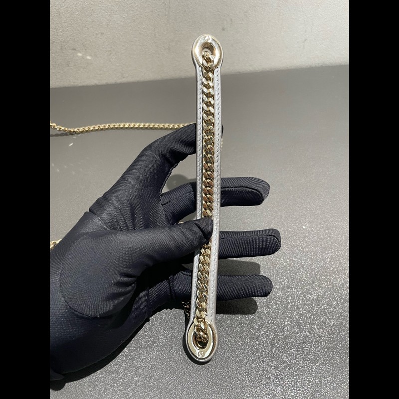 Dior lady dior 三格戴妃珠光灰色肩背包手提包-28