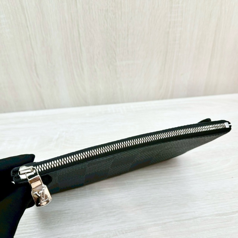 LV黑灰棋盤格帆布三合一斜背郵差包/N50017-9