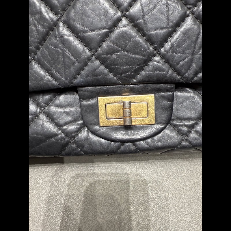 Chanel 黑金20.55大號-9