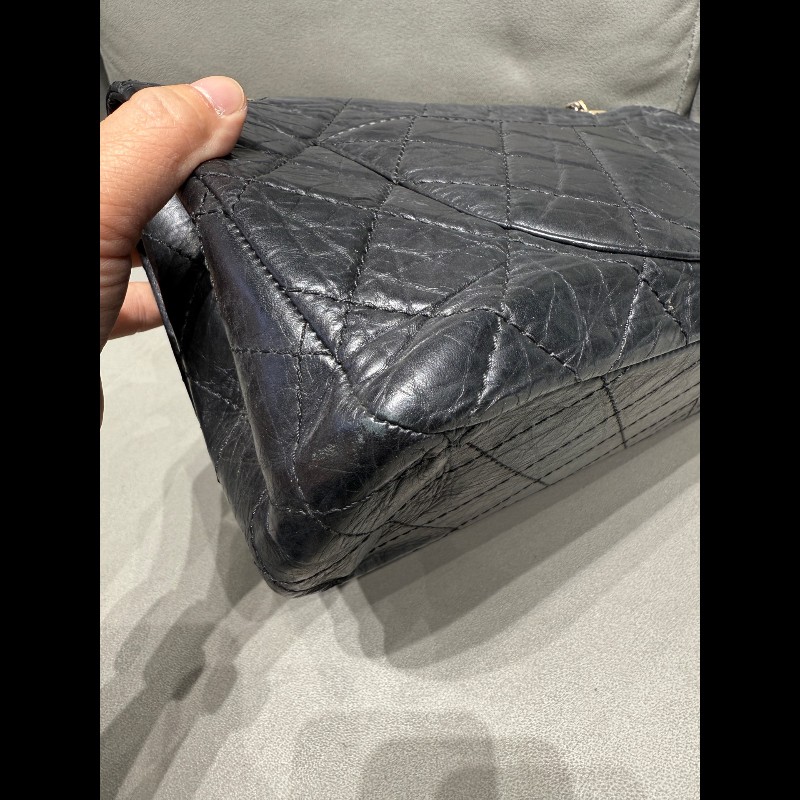 Chanel 黑金20.55大號-13