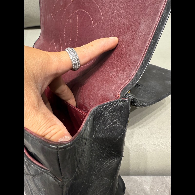 Chanel 黑金20.55大號-16